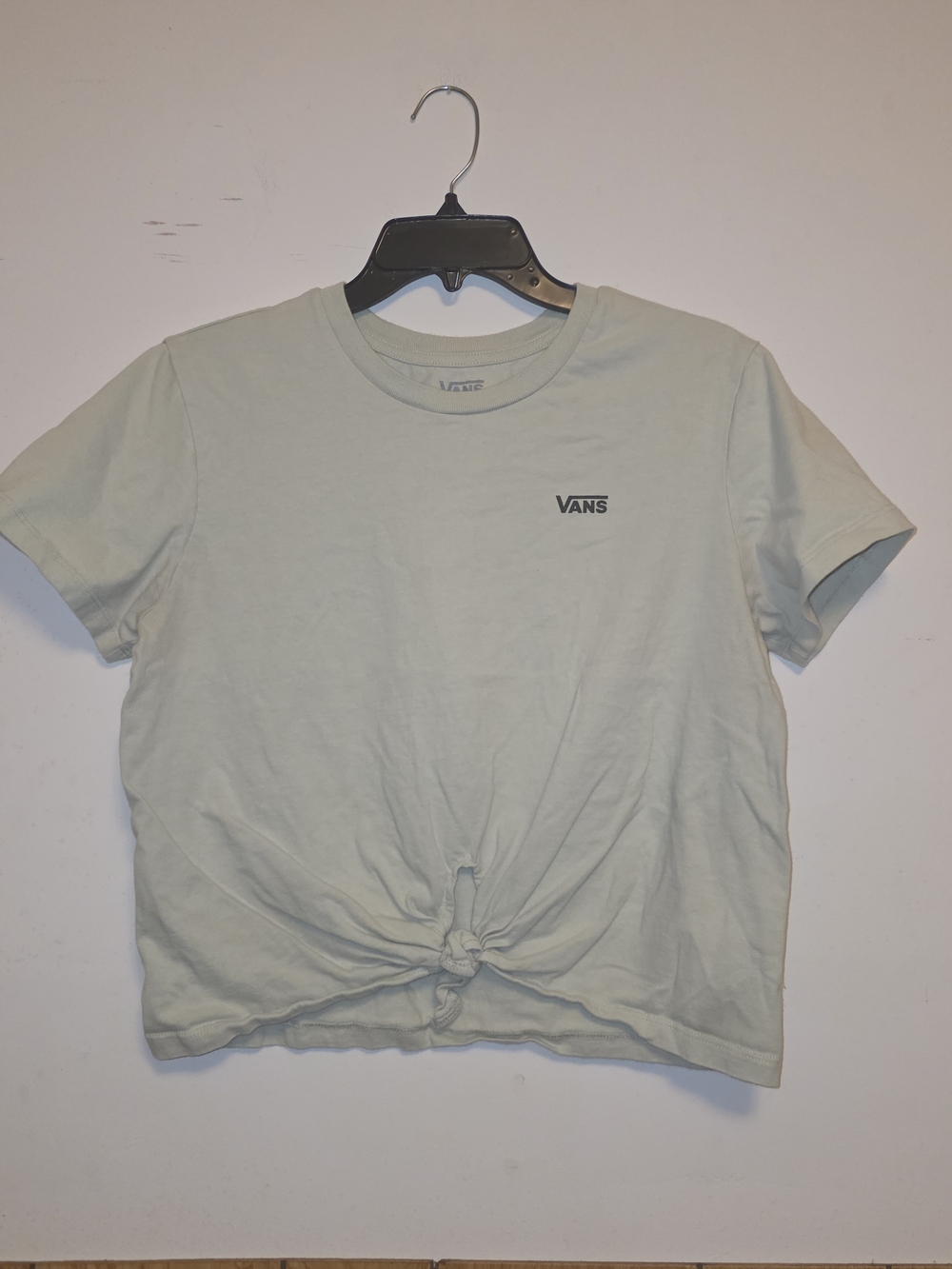 Vans Women's Sage Green Short-Sleeve Knot Tee